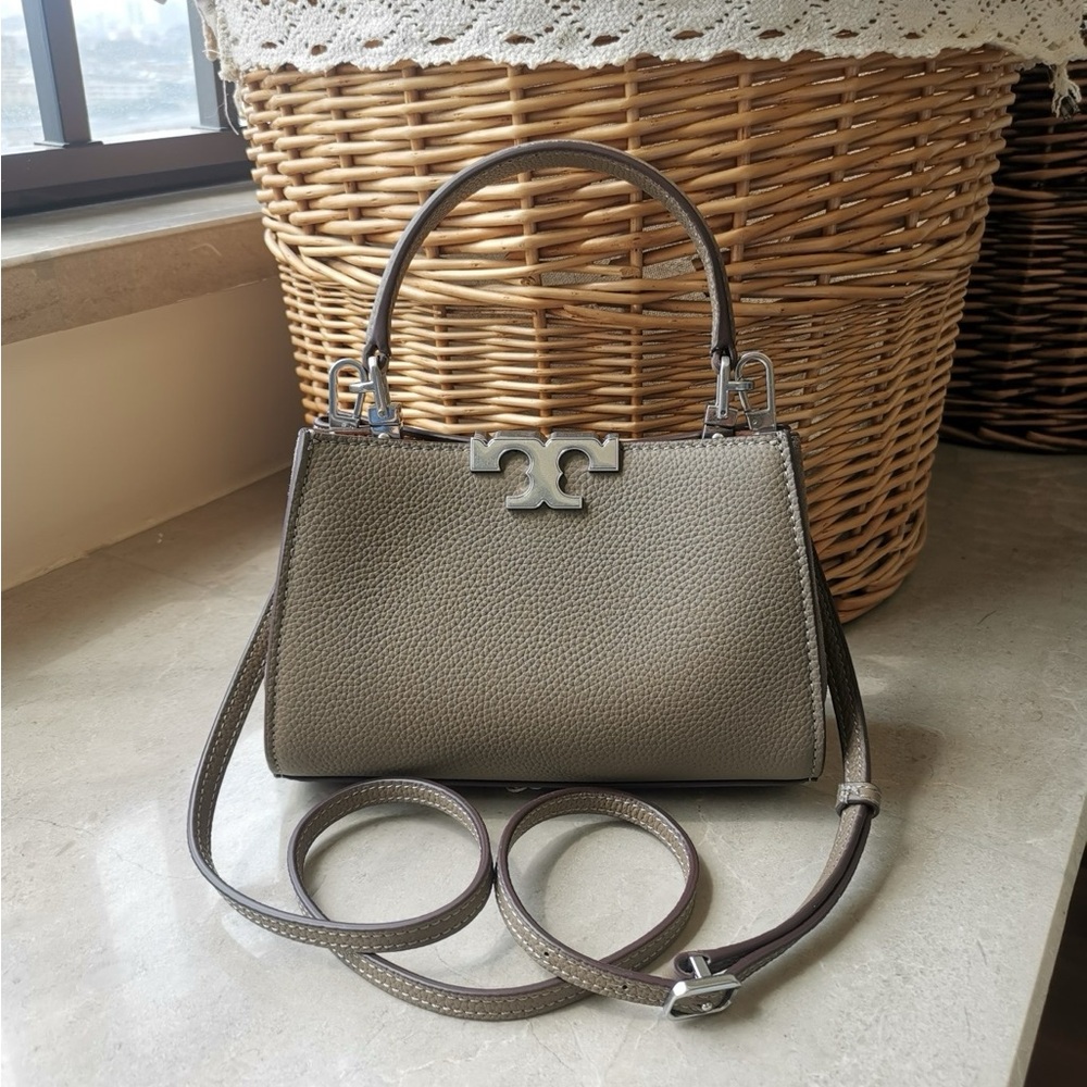Tory Burch Elegant Gray Handbag